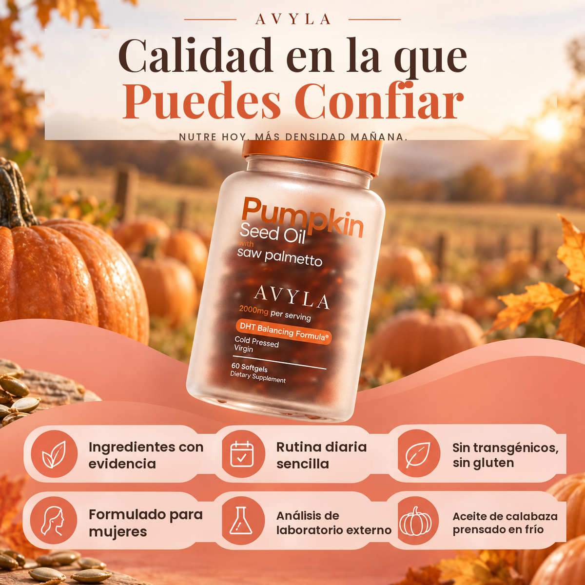 Perlas de aceite de semilla de calabaza